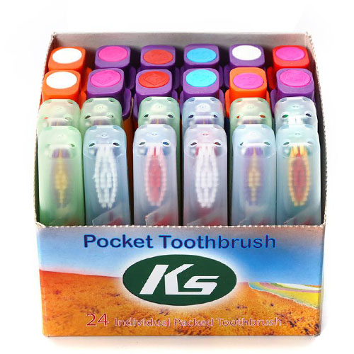 KS Pocket Toothbrush 24 Individually Packed Toothbrush